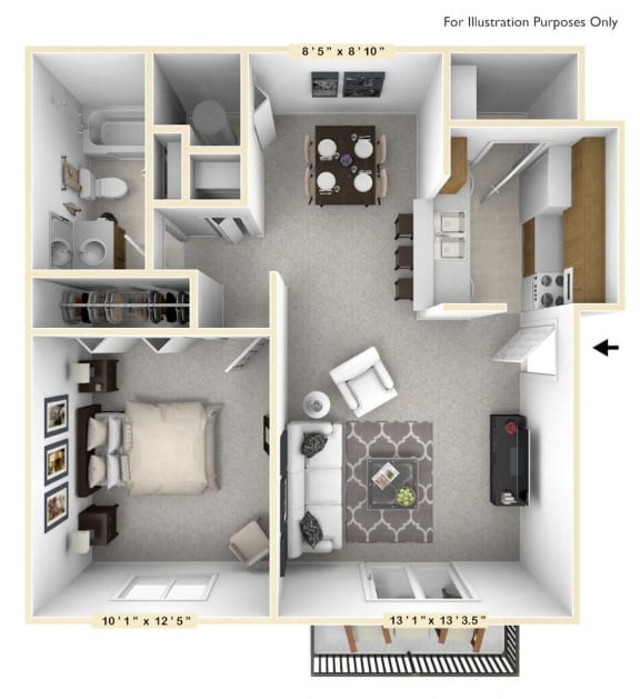1 & 2 Bedroom Apartments in Evansville, IN The Timbers Apartments